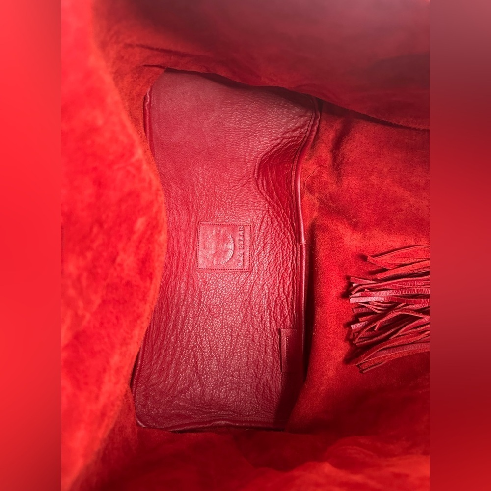 Ala Pilar Red Leather tote - Picture 6 of 6